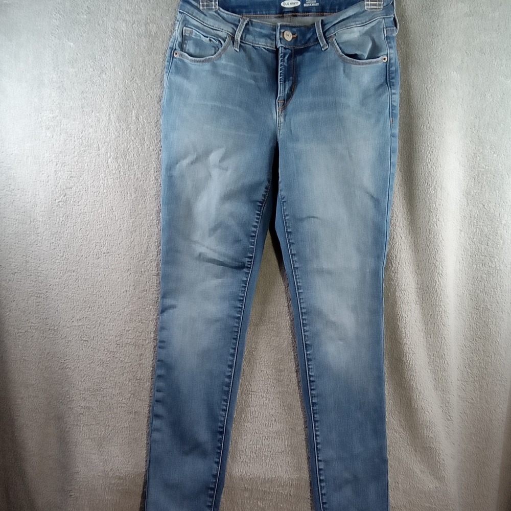 Old Navy Rockstar Super Skinny Built-In Sculpt Jeans Blue Womens 6 Petite Medium